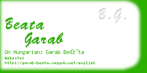 beata garab business card